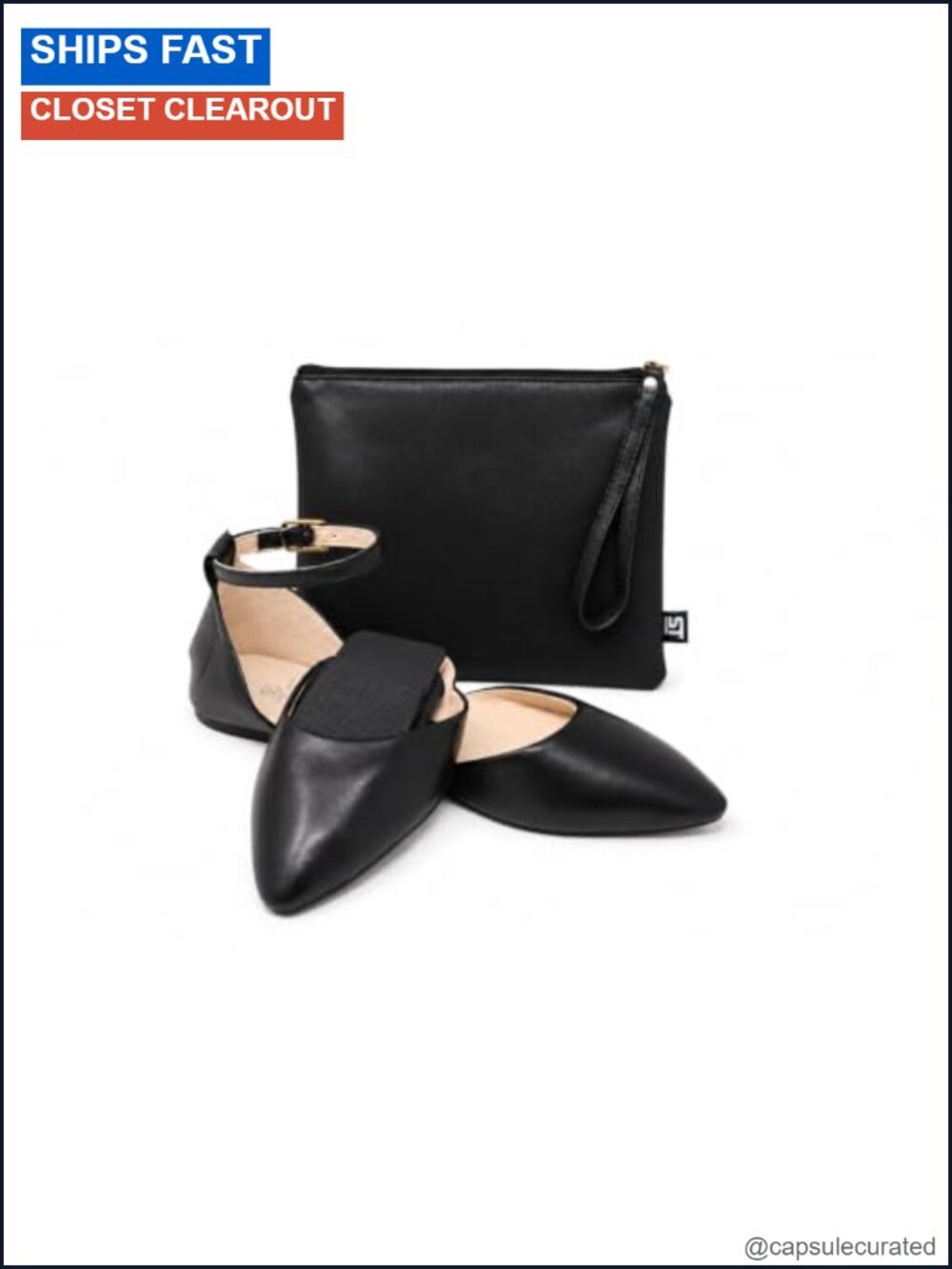 Foldable Flats for Women Ankle Strap Dressy Ballet Shoes Wedding Travel